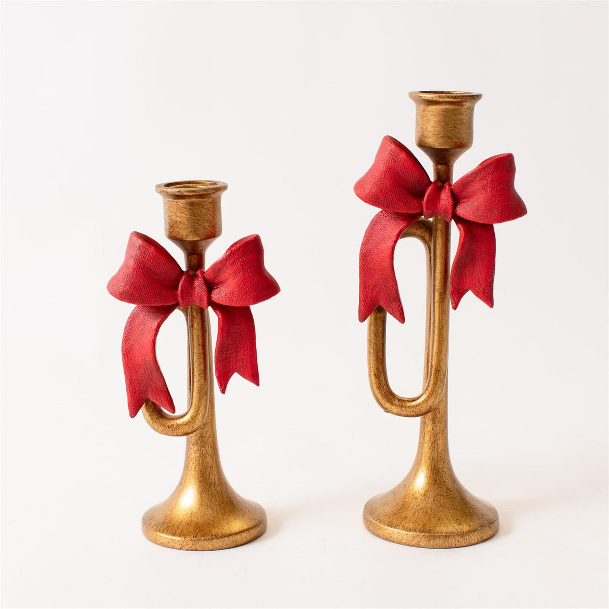 Holiday Bugle Candle Holder