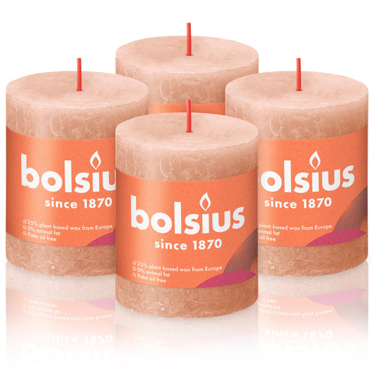 Rustic Pillar Candles |  Creamy Carmel | 2.75 X 2.35"