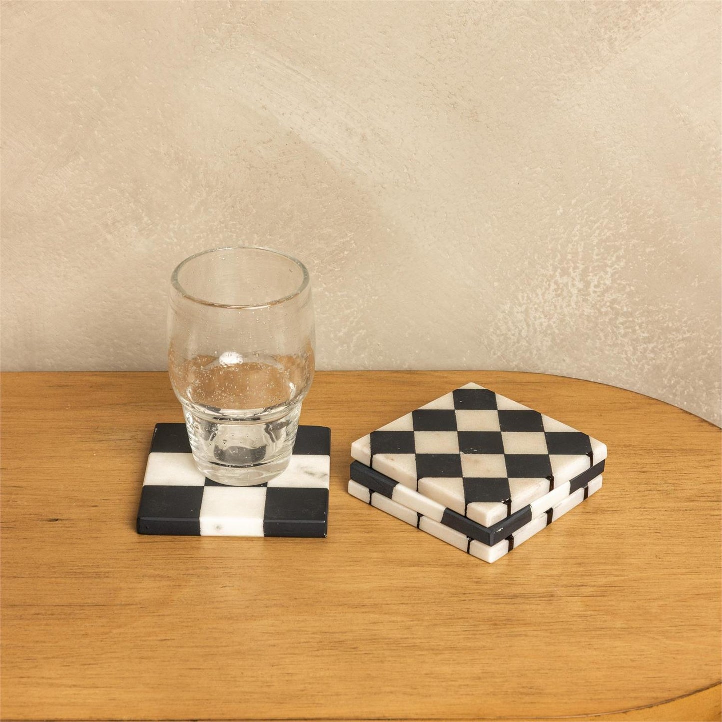 Black & White Marble Coasters (Set of 4)