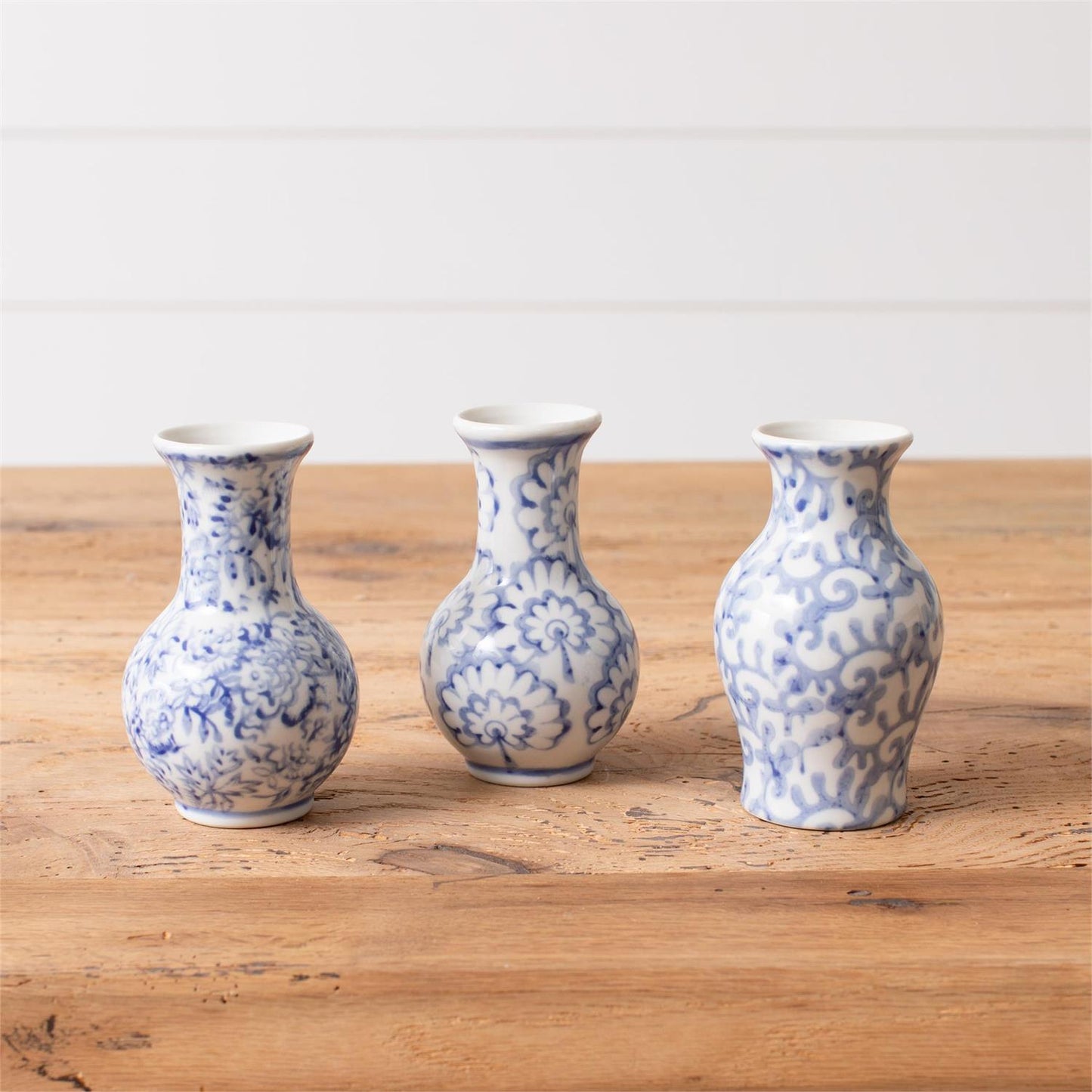 Bud Vases - Blue Floral