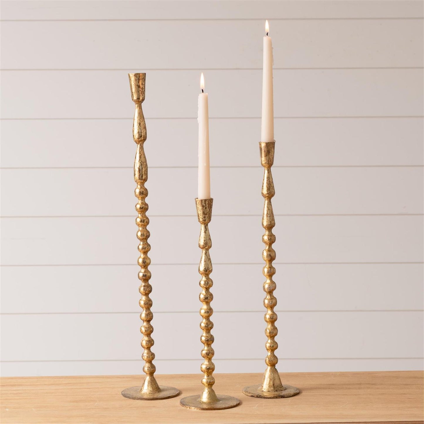 Gold Bubble Taper Holders