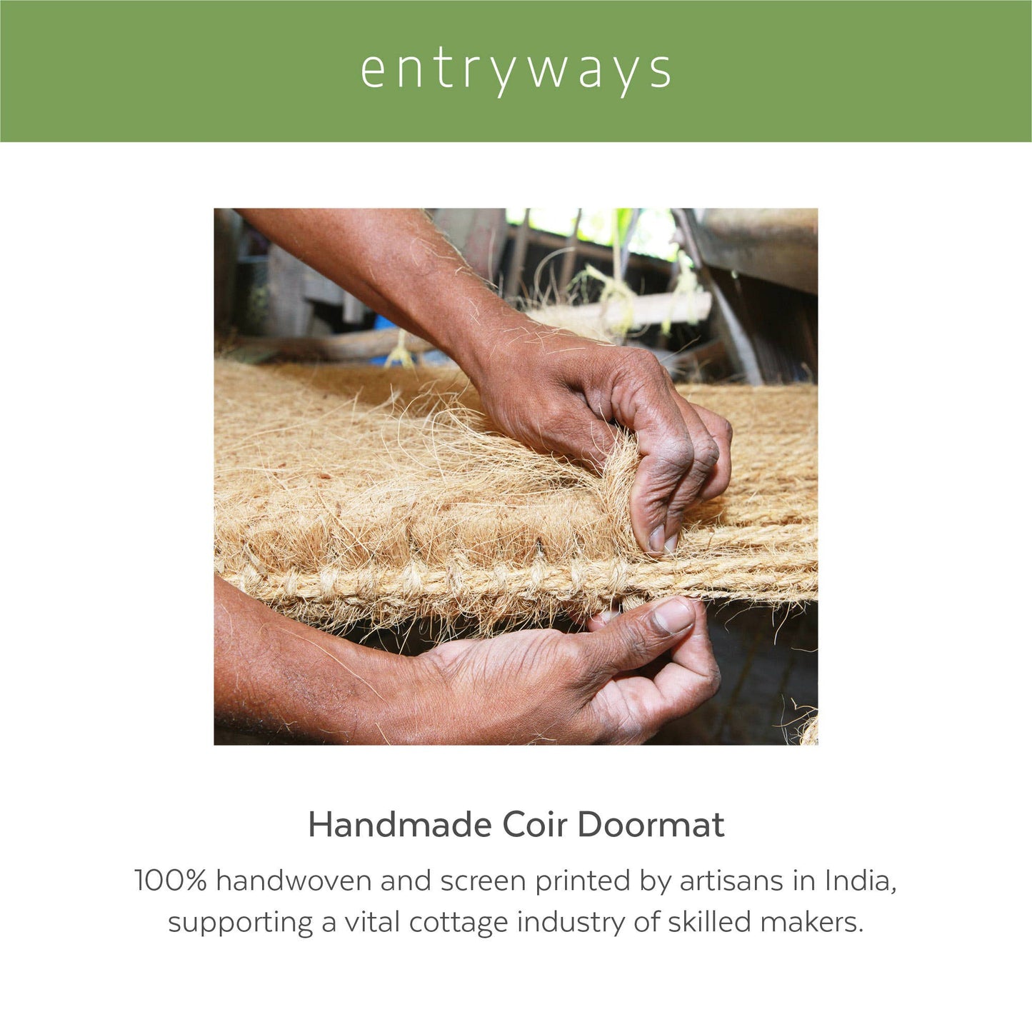 Gourmet Popcorn Handwoven Coconut Fiber Doormat