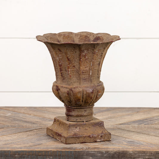 Aged Urn | Red & Brown