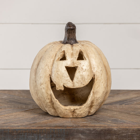 Beige Big Mouth Pumpkin | 11"