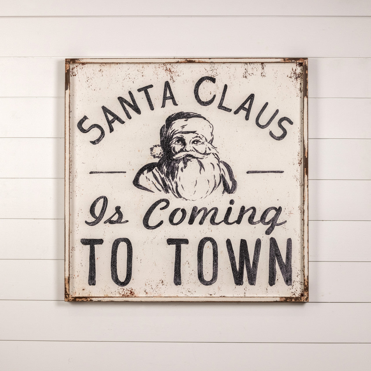 Black & White Santa Claus is Coming to Town