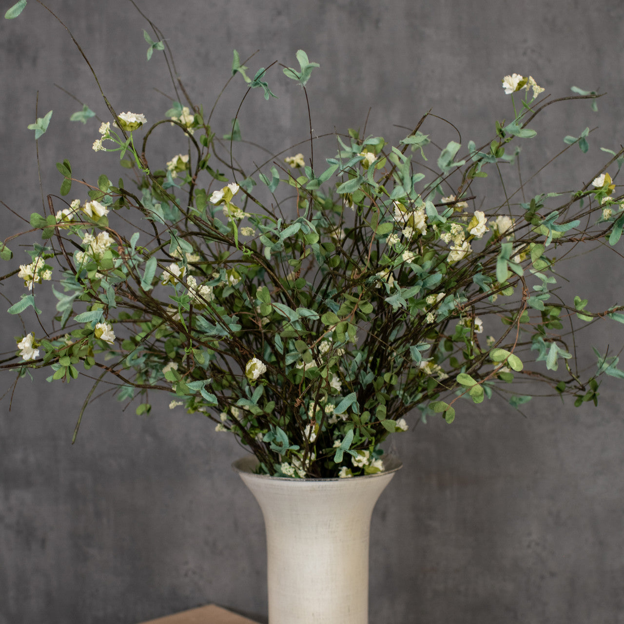 Boxwood & Cream Wildflower Bush | 37"