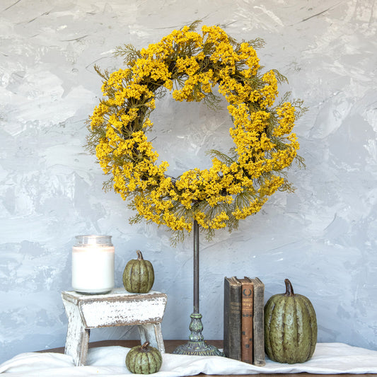 Gold Queen Anne Lace Wreath | 18"