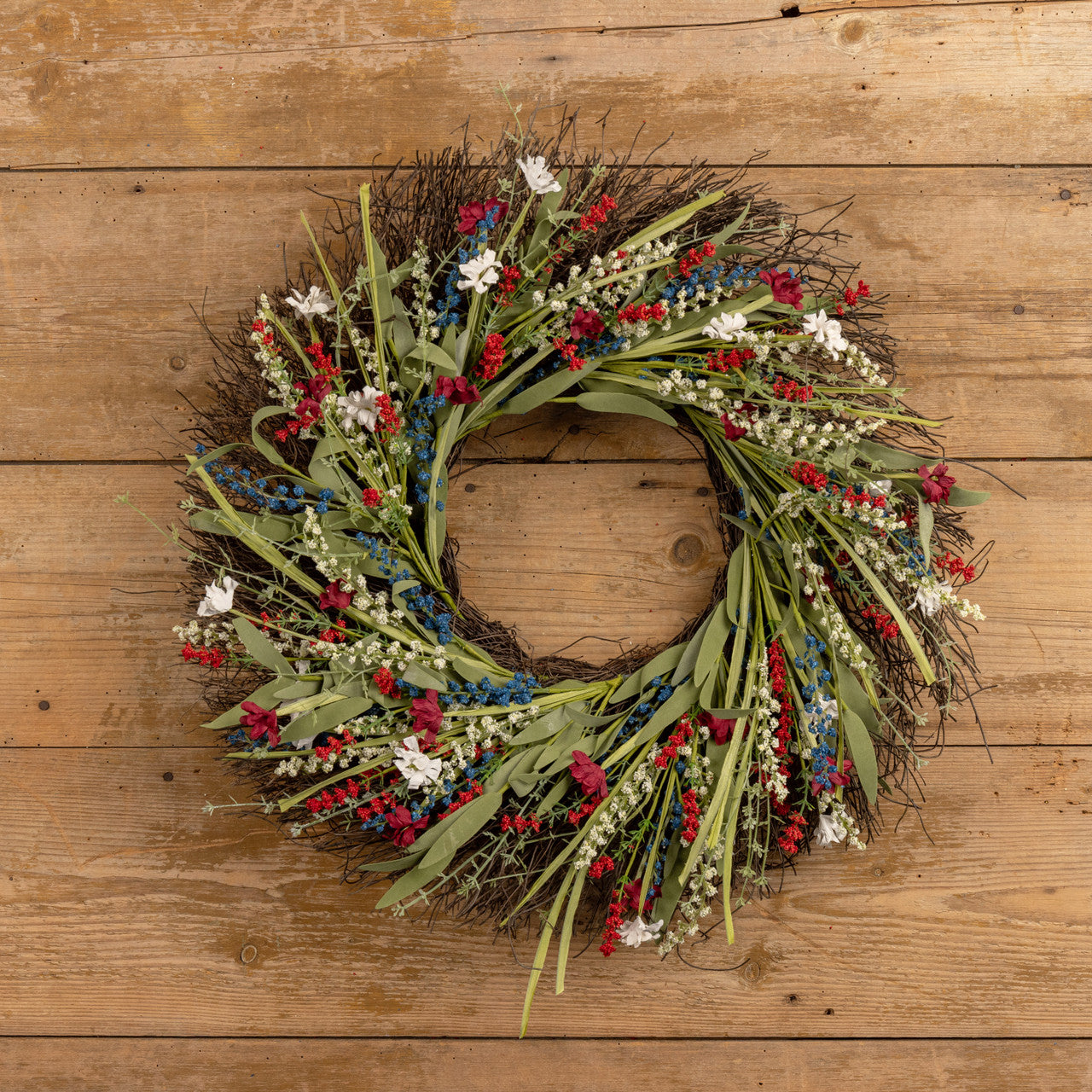 Red, White, & Blue Wreath | 24"