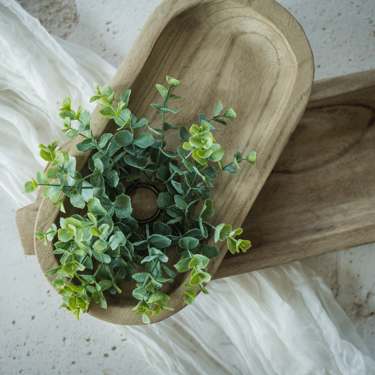 Eucalyptus Taper Candle Ring