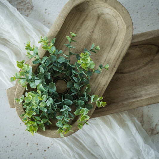 Eucalyptus Taper Candle Ring