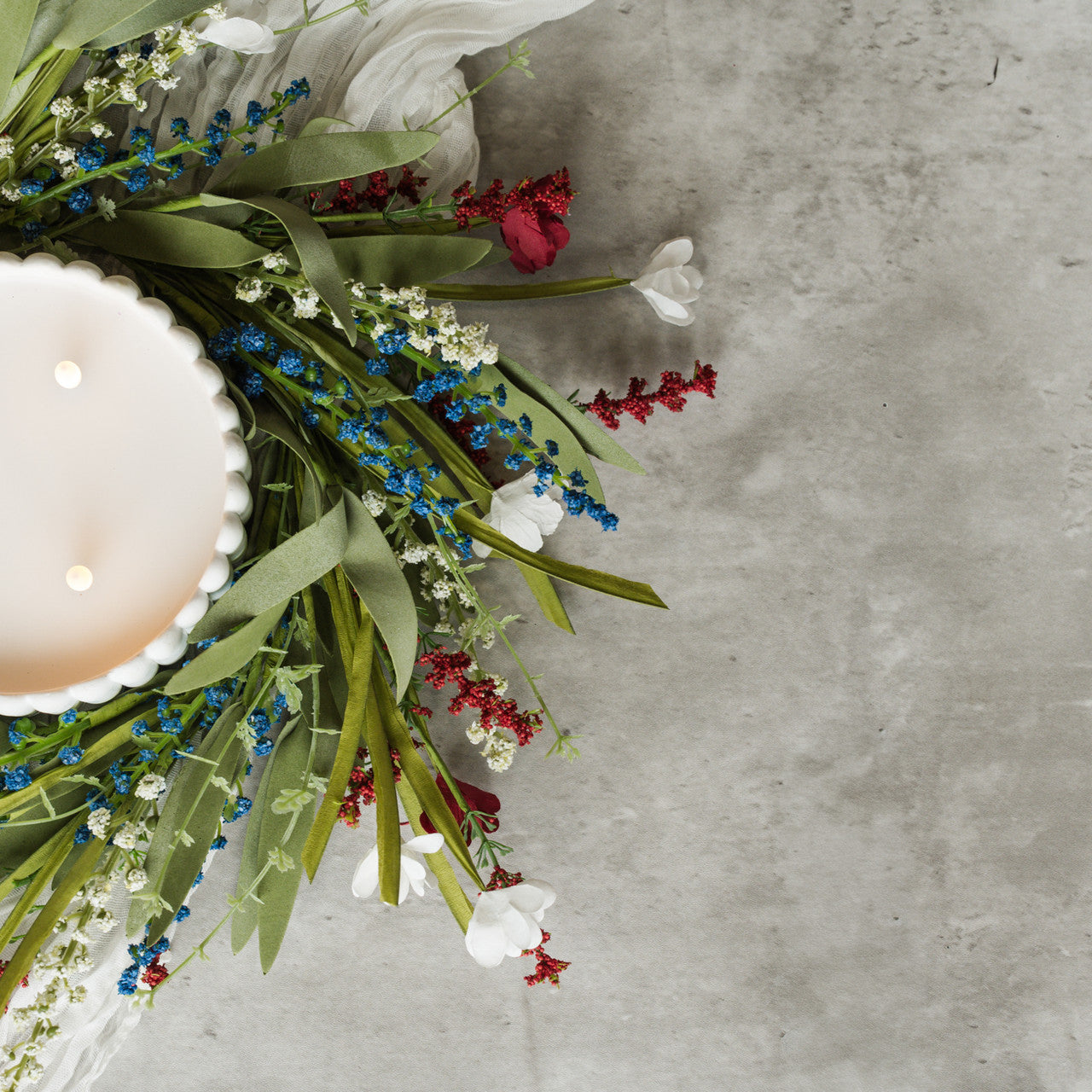 Red, White & Blue Candle Ring | 16"