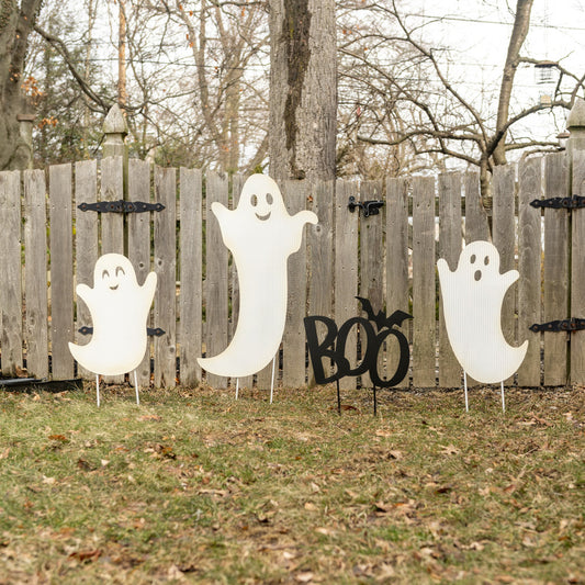 Happy Ghost Yard Stakes | 4 Piece