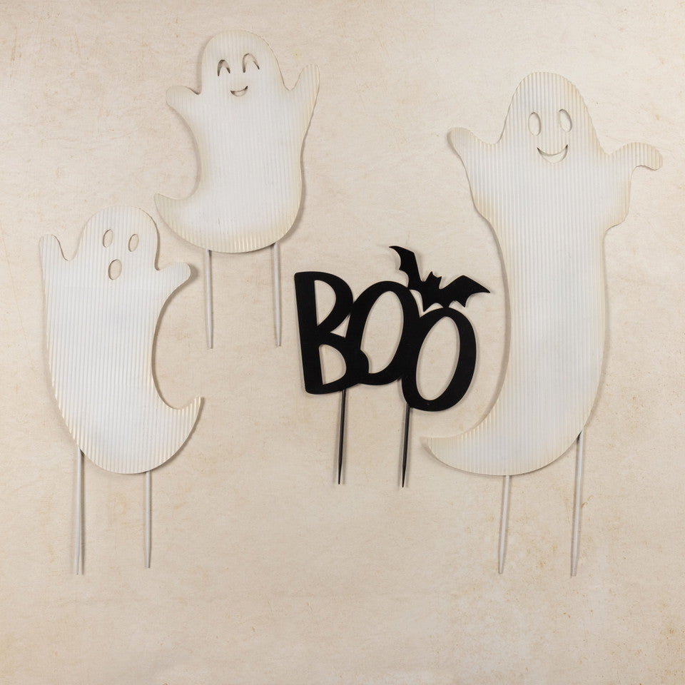 Happy Ghost Yard Stakes | 4 Piece
