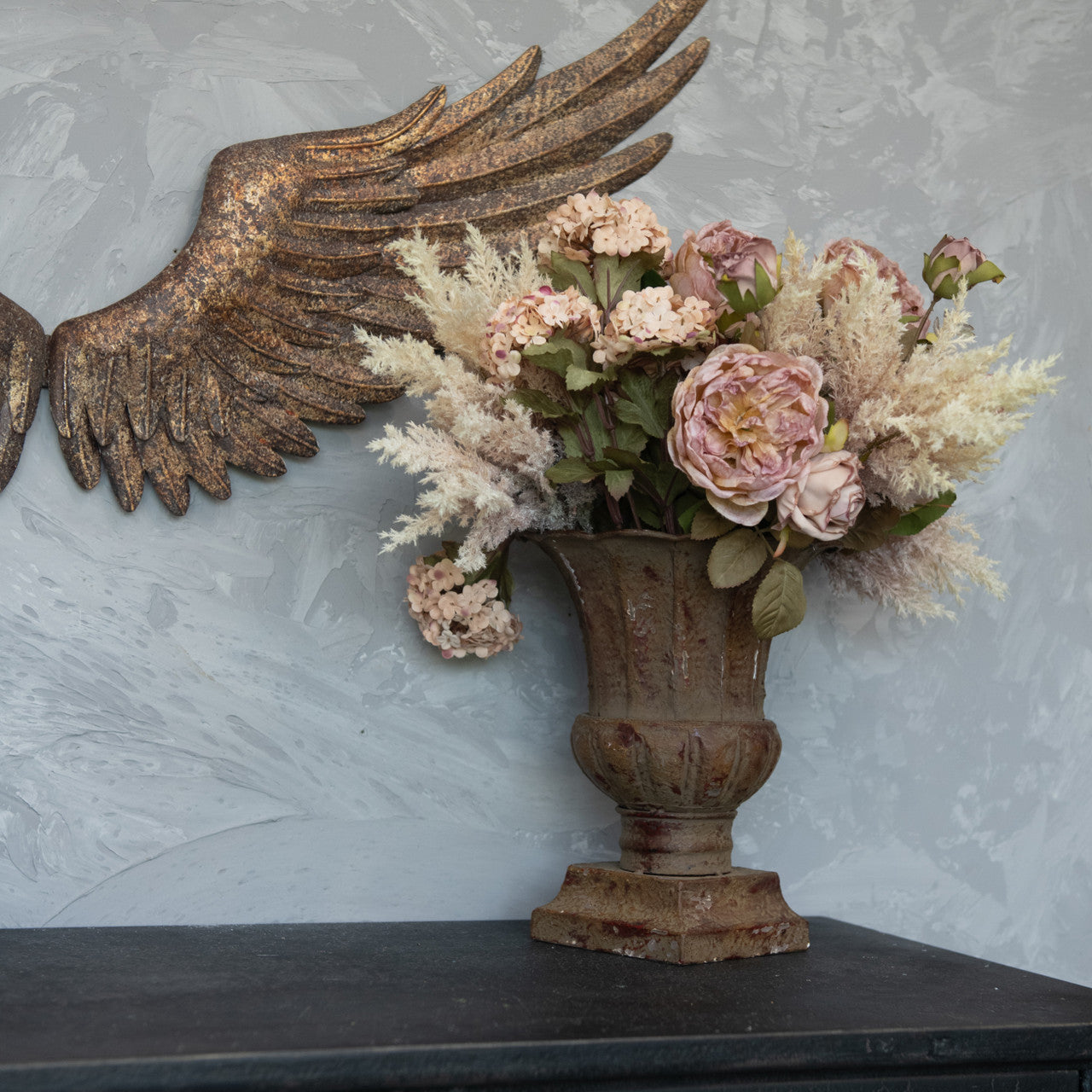 Aged Urn | Red & Brown