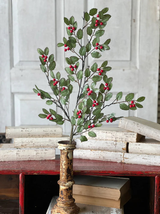 Holly Spray with Berry | 30"