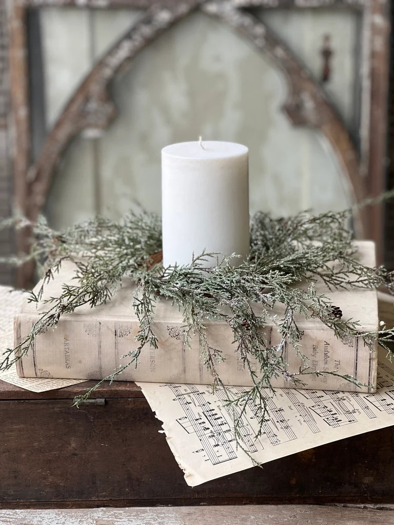 Weeping Cedar Candle Ring | 14"