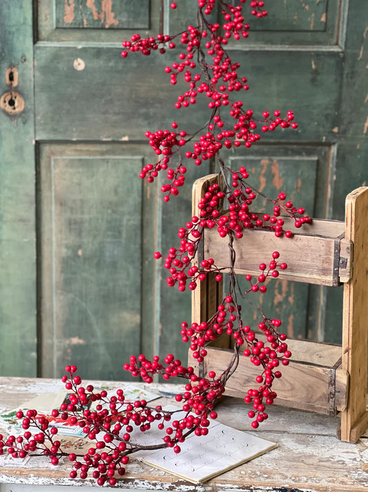 Matte Berry Garland | Red 5'
