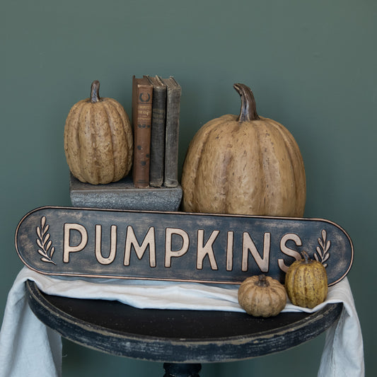 Metal Pumpkin Sign 24"