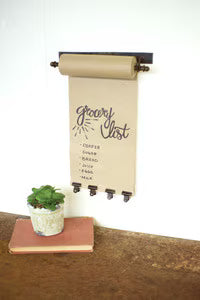 Hanging Note Roll with 4 Brass Finish Clips