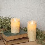 Moving Flame Cream Pillar Candle