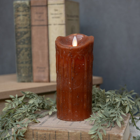 Moving Flame Bronze Pillar Candle