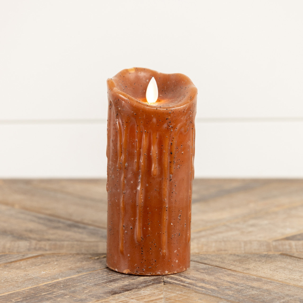 Moving Flame Bronze Pillar Candle