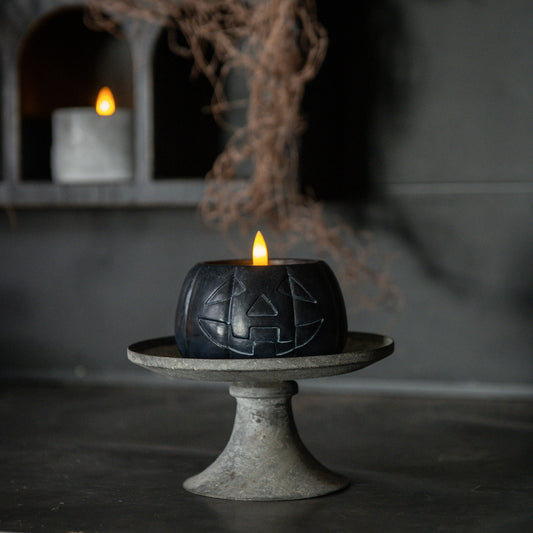 Black Jack-O-Lantern 3D Flame Candle | 3 Sizes