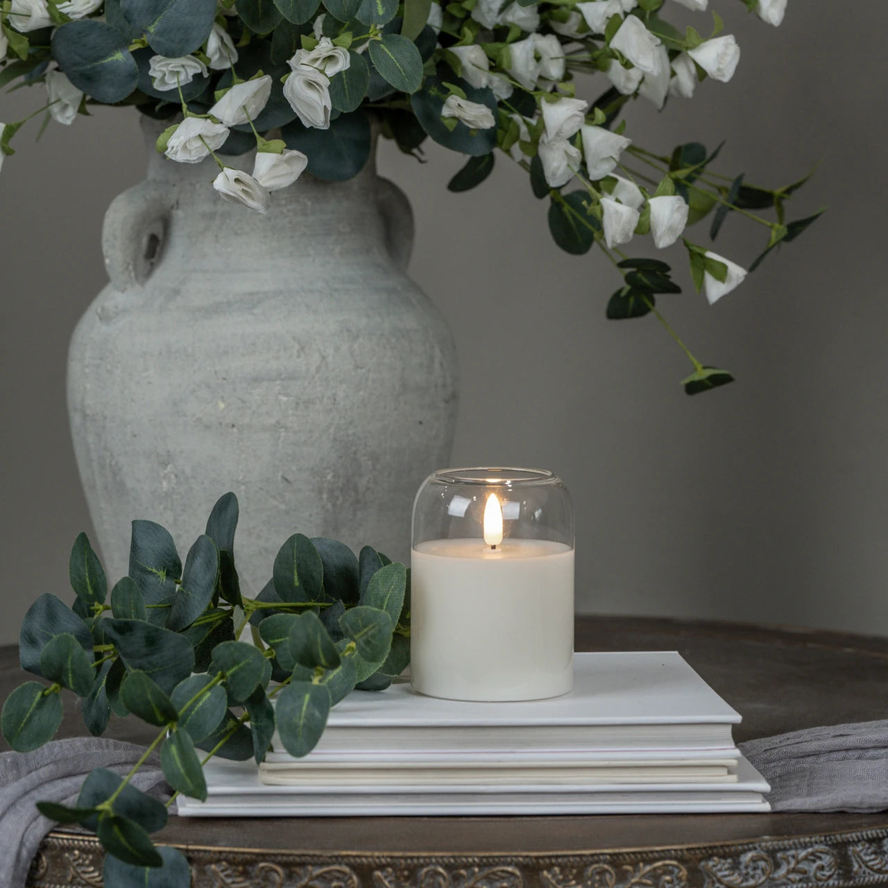 Arched Glass 3D Flame Candle | 3 Sizes