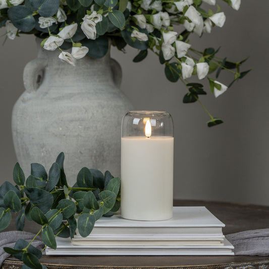 Arched Glass 3D Flame Candle | 3 Sizes