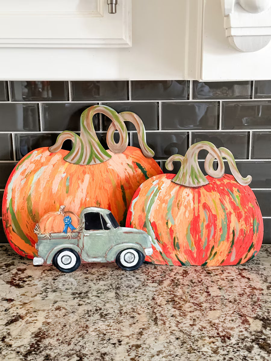 Orange Artful Pumpkins Set
