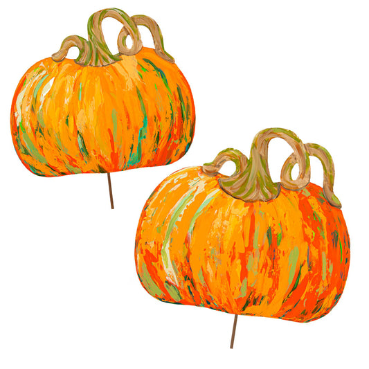 Orange Artful Pumpkins Set
