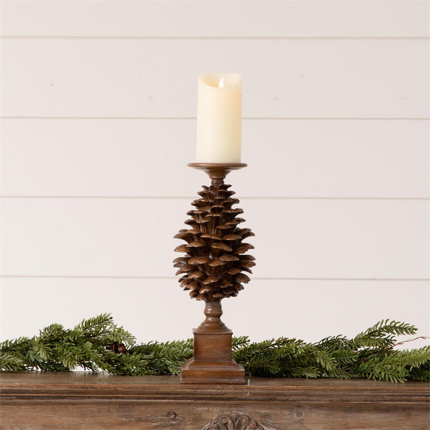 Pine Cone Candle Holder | Large