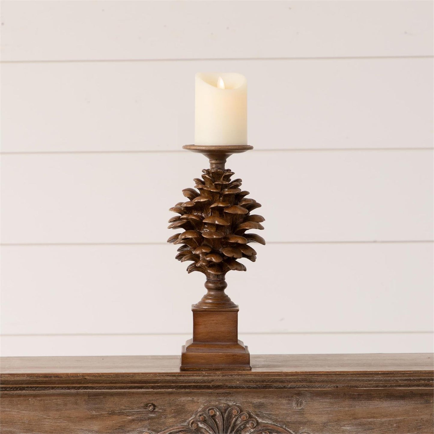 Pine Cone Candle Holder | Small
