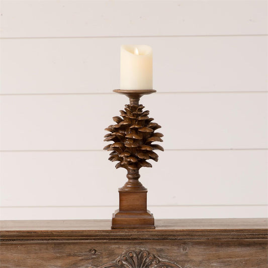 Pine Cone Candle Holder | Small