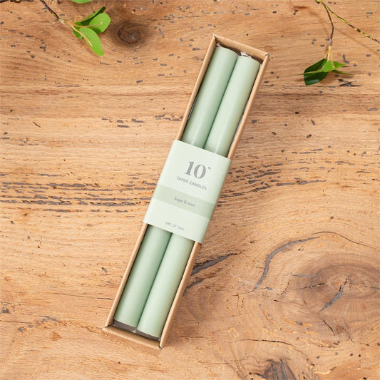 Sage Green Taper Candle (Set of 2)