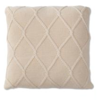 Cream Diamond Knit Pillow