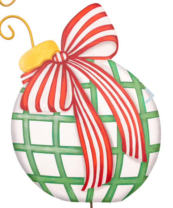 Modern Red, White & Green Ornament