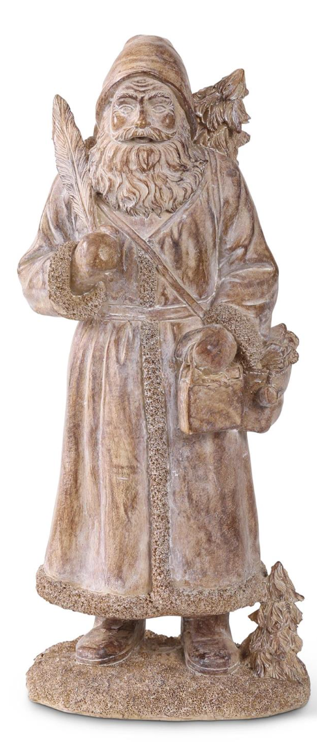 Resin Natural Wood Santa