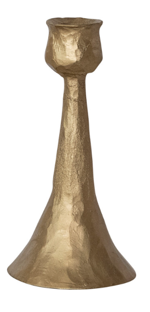 Hand-Forged Metal Taper Holder, Antique Gold Finish, 4 Styles