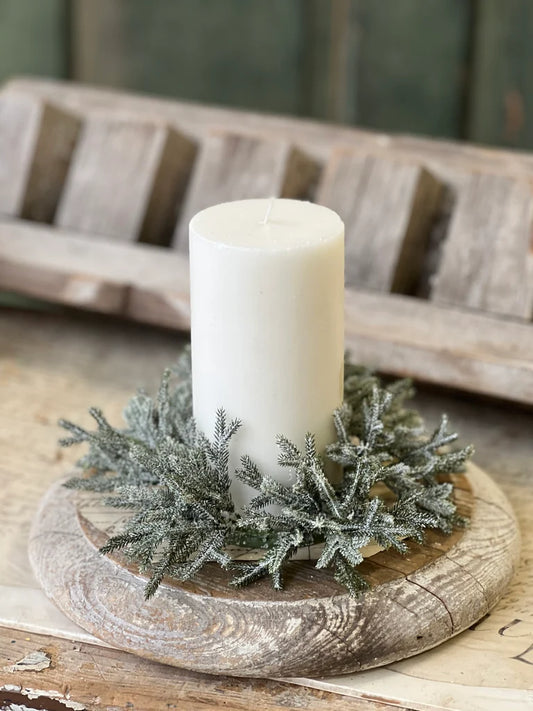 Snowslip Pine Candle Ring | 3" & 6"