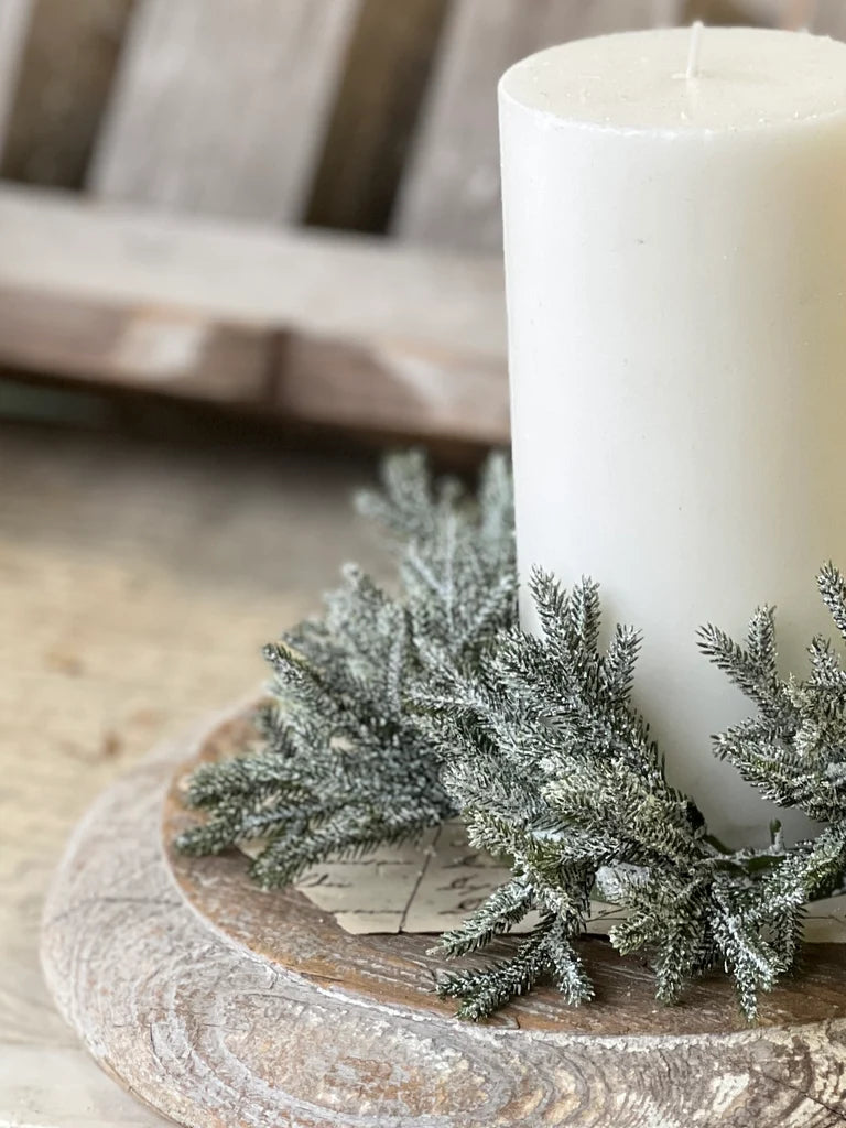 Snowslip Pine Candle Ring | 3" & 6"