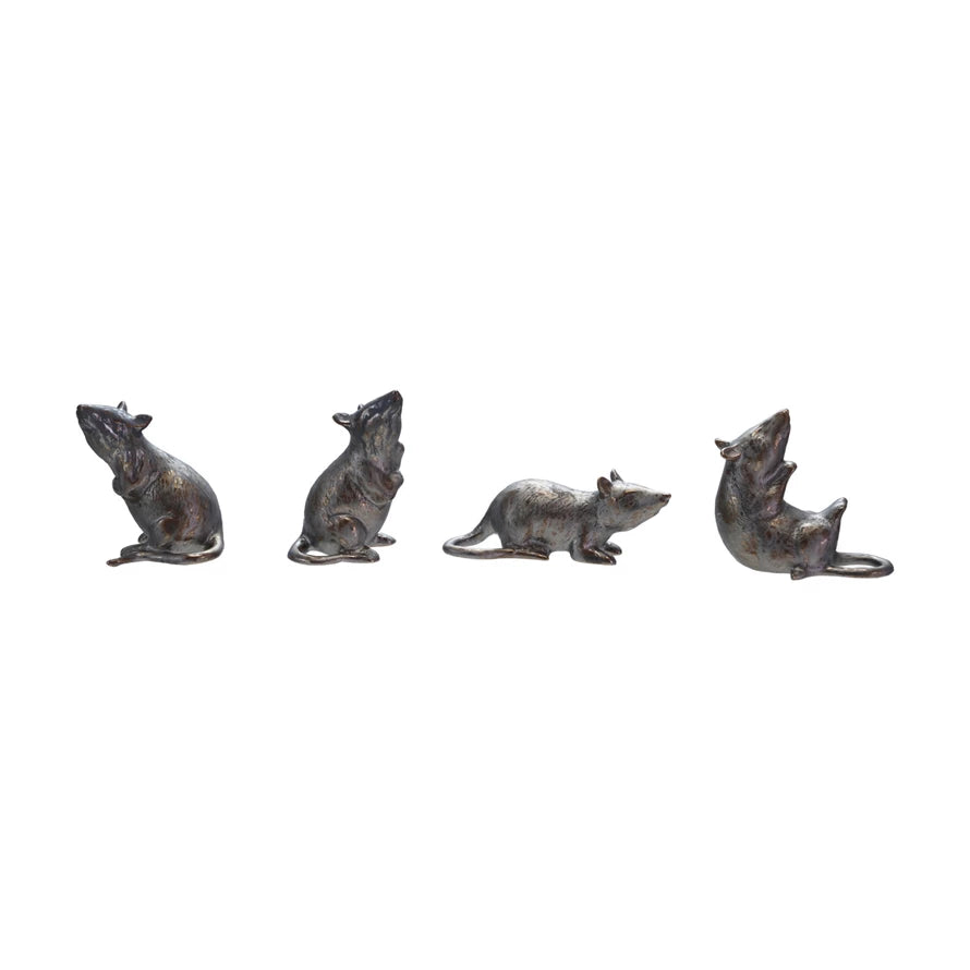 Stoneware Rat Metallic Glaze