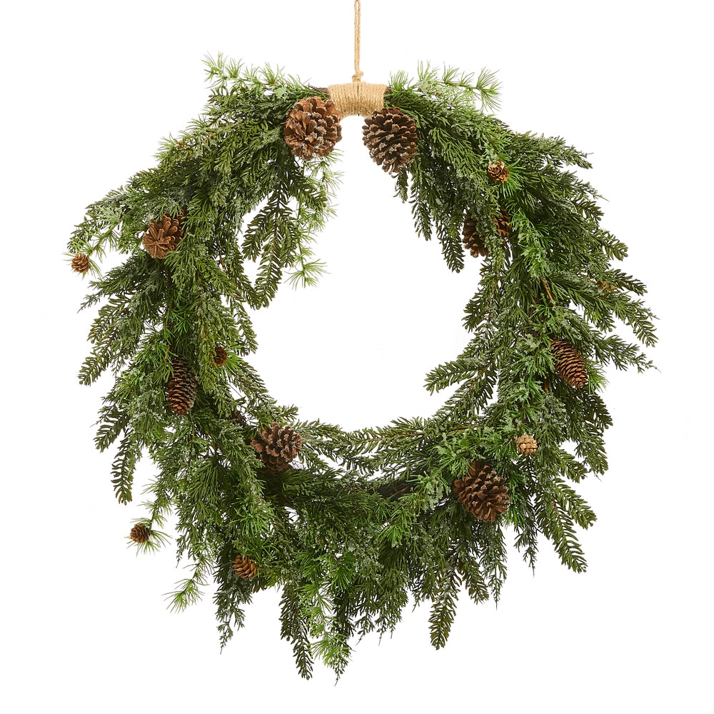 Mixed Pine & Pinecone Wreath | 34"