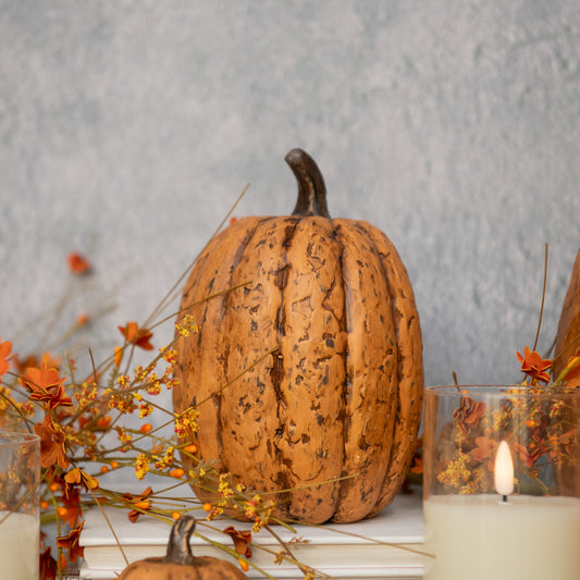 Terracotta Tall Pumpkin 7.5"