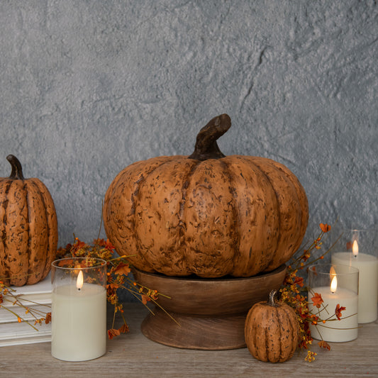 9" Terracotta Short Pumpkin