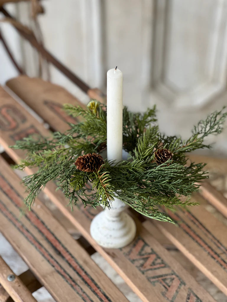 Telluride Spruce Candle Ring | 8"