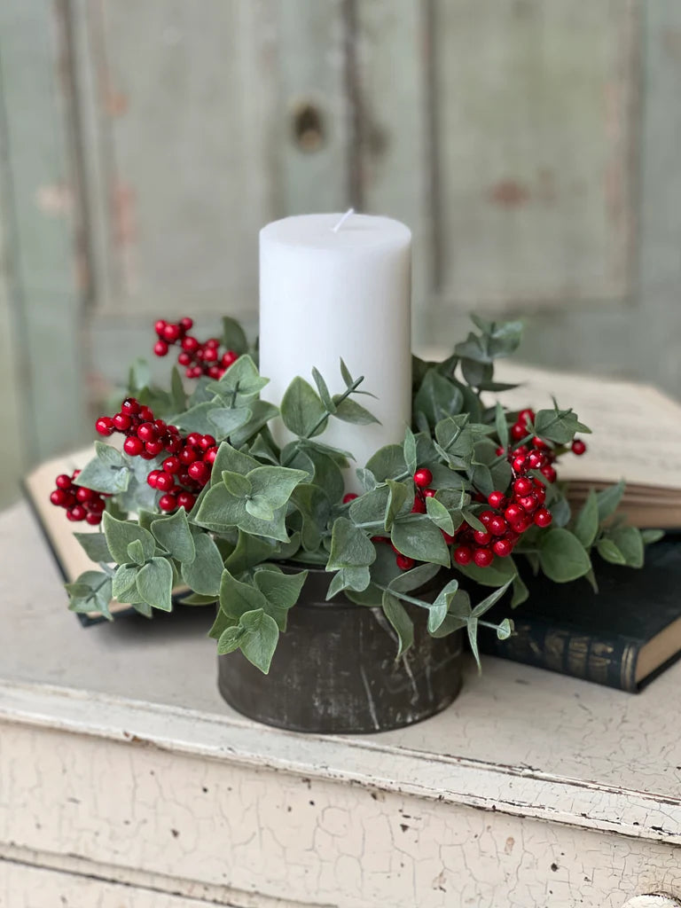 Yuletide Eucalyptus Candle Ring