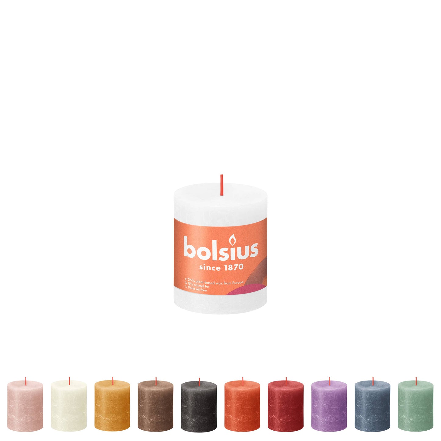 Rustic Pillar Candles | Cloudy White | 2.75 X 3.25"