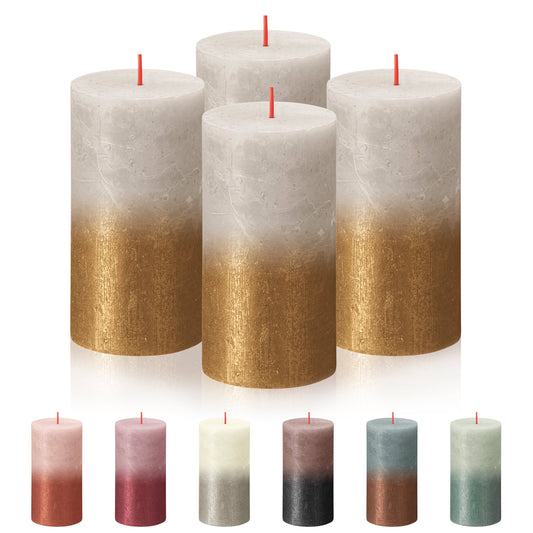 Metallic Pillar Candles