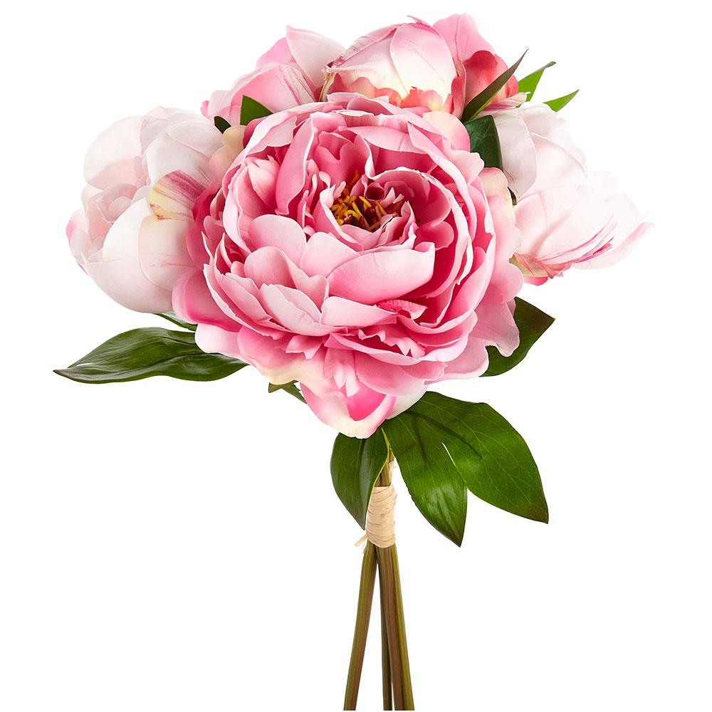 Pink Real Touch Peony Bundle | 14"